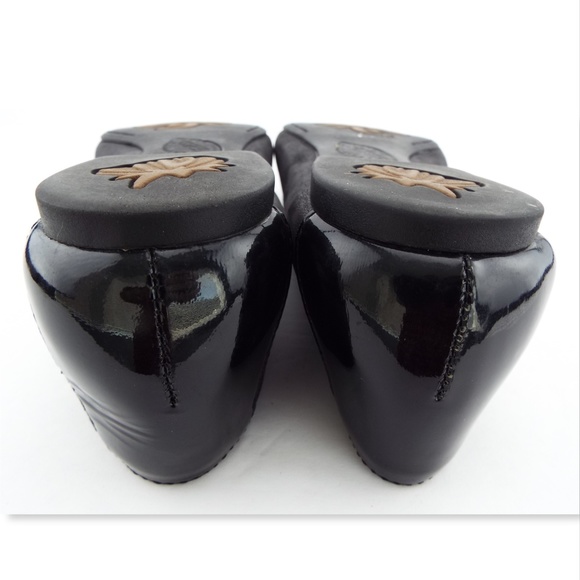 BORN Black Leather Cap Toe Ballet Flats 7 - Picture 6 of 8